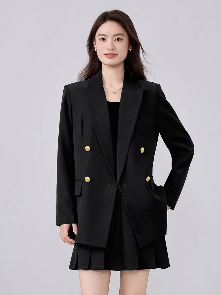 Double-breasted blazer for women2025New autumn professional attire for interviews, formal workwear, and office suits