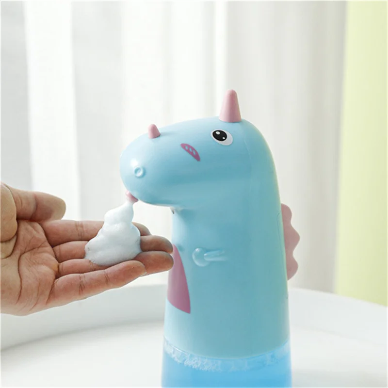 250ml Cute Unicorn Automatic Rechargeable Battery Soap Dispenser Foam Cartoon Touchless Hand Sanitizer Bottle ABS Kid Bathroom