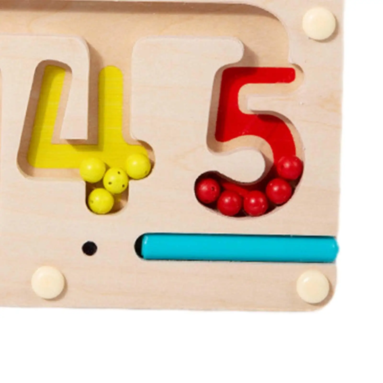 Houten tellen Matching Game Leervaardigheden Speelgoed Wiskundespeelgoed Reisspeelgoed Houten magneetpuzzelborden voor kinderen van 3-5 jaar Kleuterschool