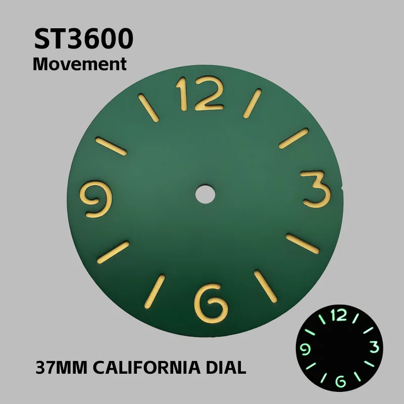37mm dial is suitable for ST3600 manual calibre ETA6497/6498, no date, no logo modified watch accessories.