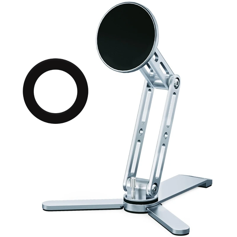 H37F Desktop Holder Tabletop Stand Portable 360 Degree Rotating Phone Holder for Phone Tablet