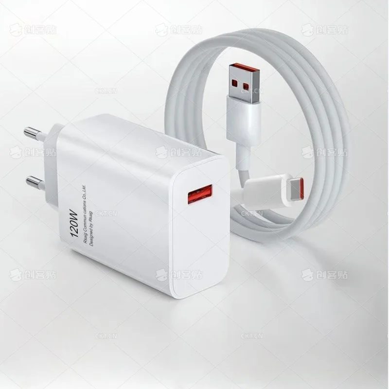 120W For Xiaomi-Fast Charger Mi 12T 13T 12 14 Pro,Turbo Charger, 6A Cable For Redmi K70 K60 K50 POCO F4 F5 X4 X5 GT Pro