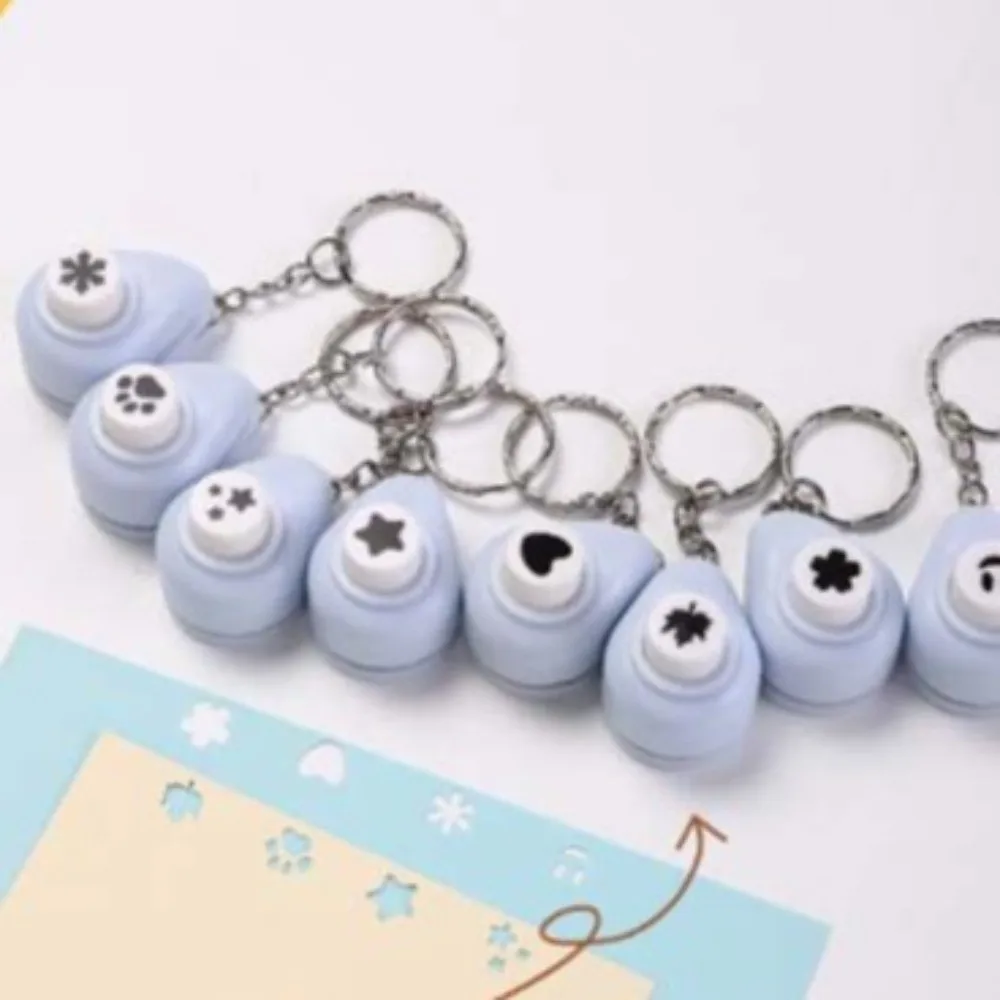 Creative Mini Mini Stamp Punch with Keychain Handheld Stamp Cutter DIY Durable Stamp Hole Puncher Scrapbooking