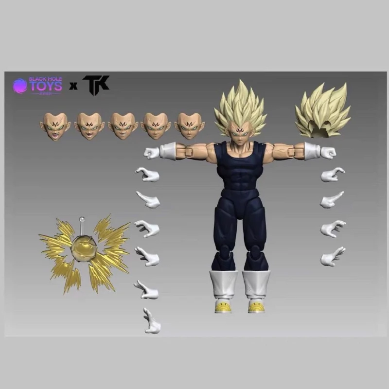 

Совместный бренд Black Hole TK Magic Super Saiyan Vegeta SHF, форма Majin, шарнирный 3,0, сине-черный, поврежденный боевой, нормальный