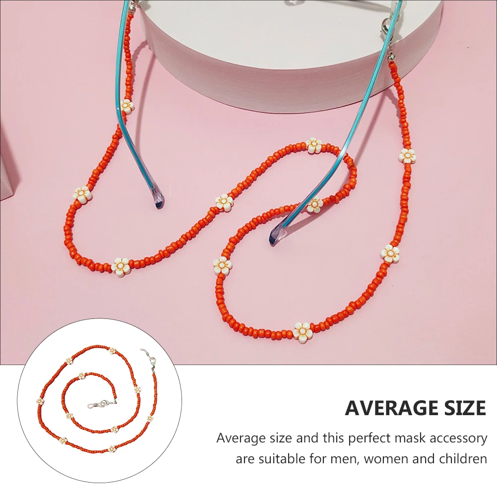 Multi-uso frisado cordão corrente estilo boêmio máscara cordão e óculos cinta titular retentor pescoço cabide para mulheres homens crianças rosto