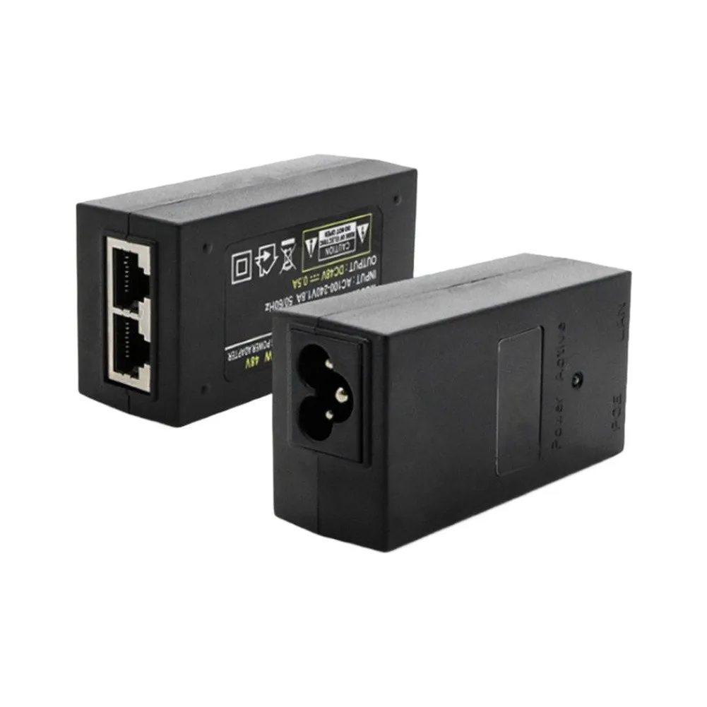 2pcs 48V For poe Injector Module Gigabit Ethernet Adapter Power Supply for IP Cameras Phones and Wireless Routers