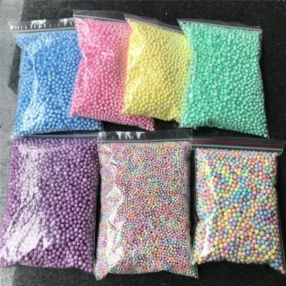 14000Pcs Polystyrene Filler Styrofoam Balls Bottle DIY Snow Mud Accessorie Small Tiny Foam Beads for Gift Box Balloon Decoration