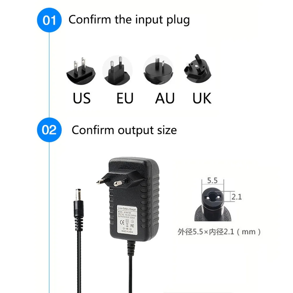 Cargador adaptador de corriente para Robot de barrido, 20V, 21V, 24V, 2A, 3A, 4A