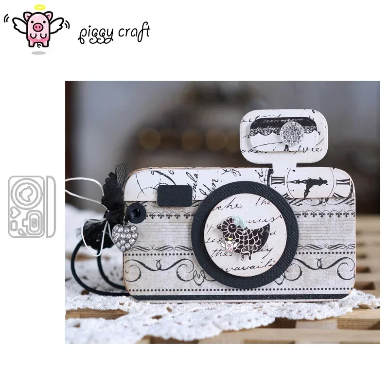 Piggy Craft metal cutting dies cut die mold Camera pocket decoration Scrapbook paper craft mold blade punch stencils dies