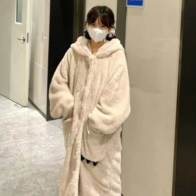 طقم بيجامة ملابس نسائية ملابس منزلية بأكمام طويلة طقم مكون من قطعتين للخريف والشتاء موضة سميكة ومريحة حلوة #1