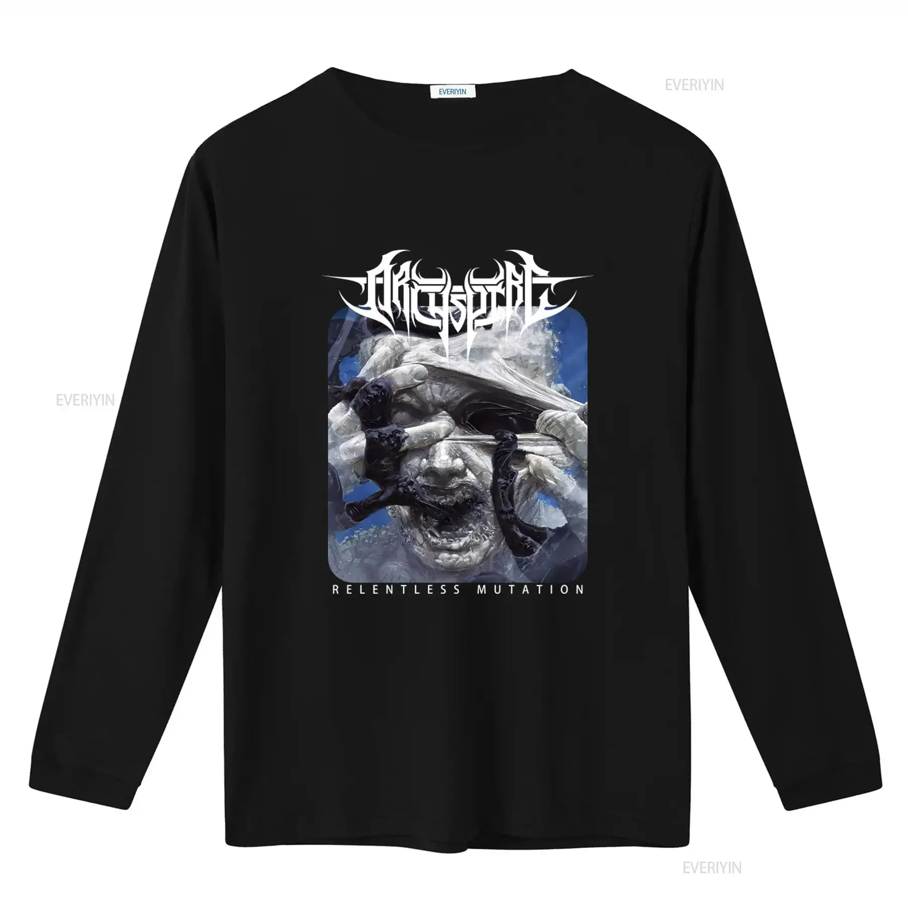 ARCHSPIRE Relentless Mutation T Shirt for Men Heavy Metal Band Merch vintage Washed Top For Everyday Wear Soft Versatile Casual