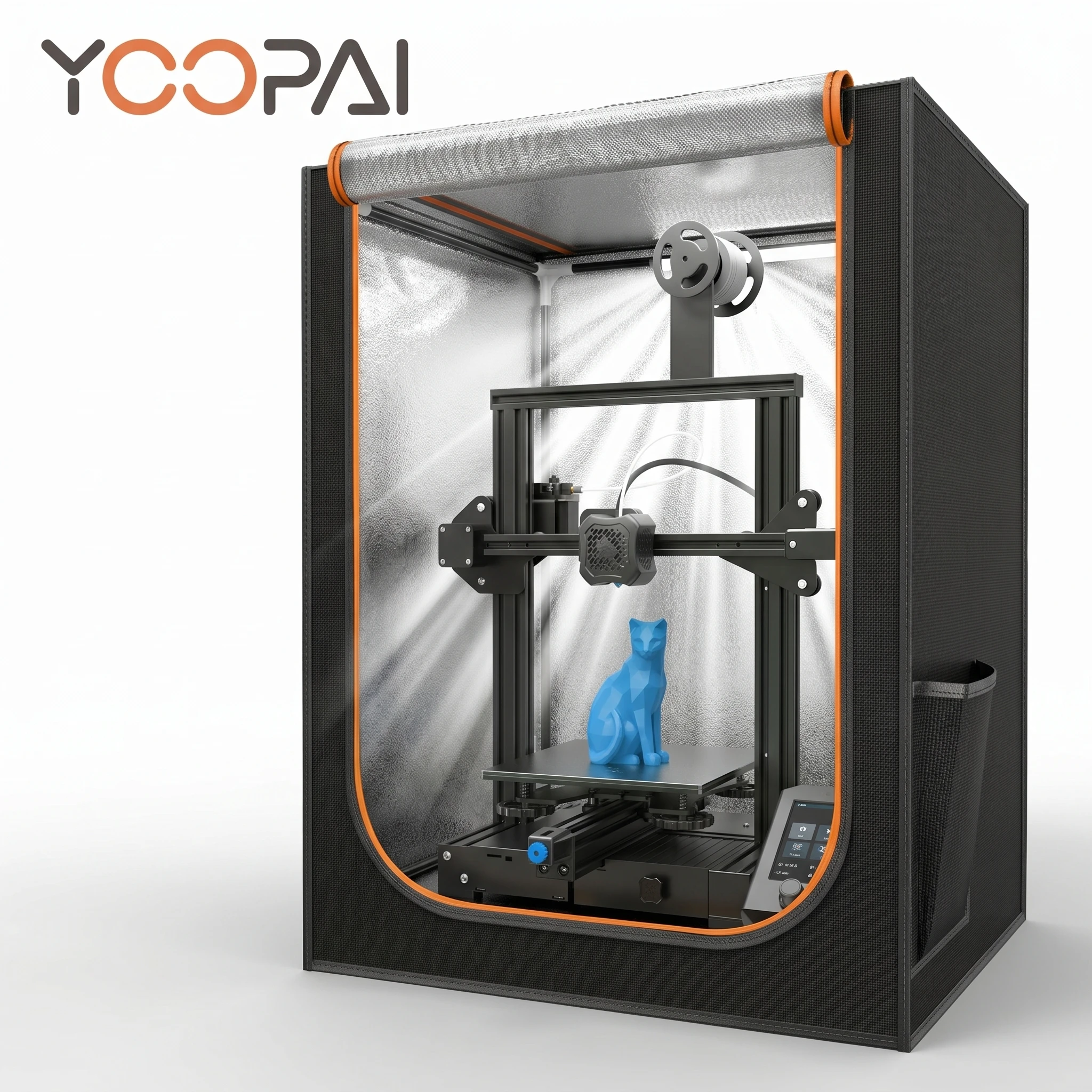 YOOPAI 3D-Drucker-Gehäuse für Creality/Anycubic/Elegoo/Flashforge Universelles Gehäuse für Verschiedene LED-Lichtgrößen Konstante Temperatur Wasserdicht