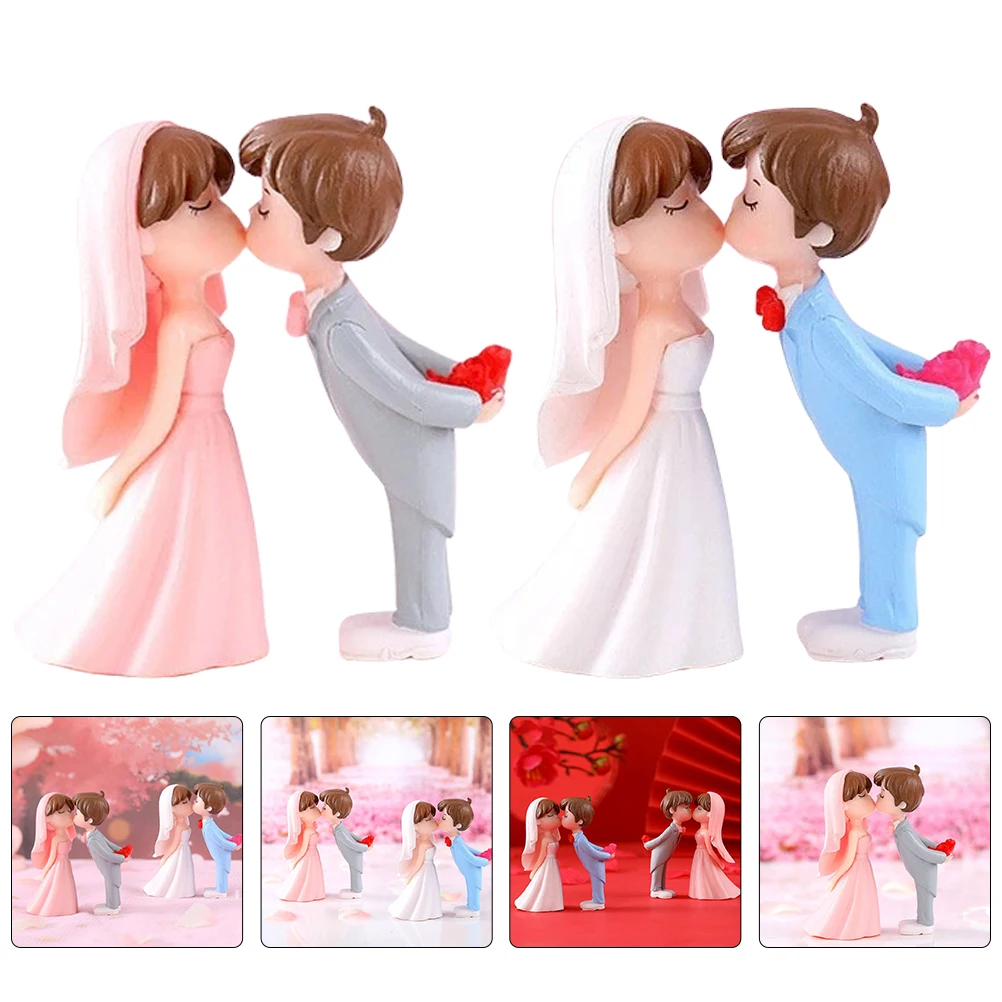 

Mini Bride Groom Statue Wedding Couple Decor For Bridal Shower Engagement Anniversary Romantic Party Home Decoration Table