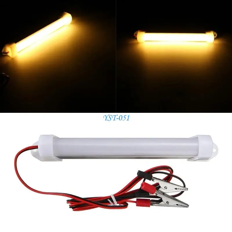 E15a luzes teto internas 12v smd5630 carro led tiras luz interior tubo lâmpada com clipe jacaré fio fácil instalar