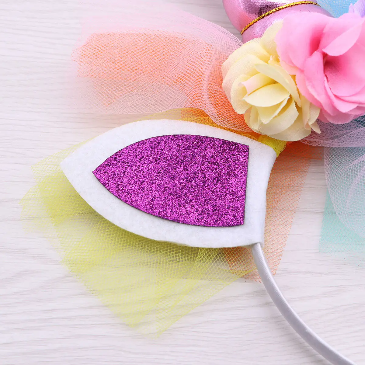 

Повязка на голову с единорогом, розовая, из гранадина, легкая и удобная, для дня рождения, фестиваля, косплея, фотосессий