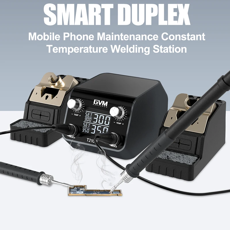 Double handle C210 Soldering Station Compatible T210 Soldering Iron Tips Lead-free Electronic Welding Rework Station