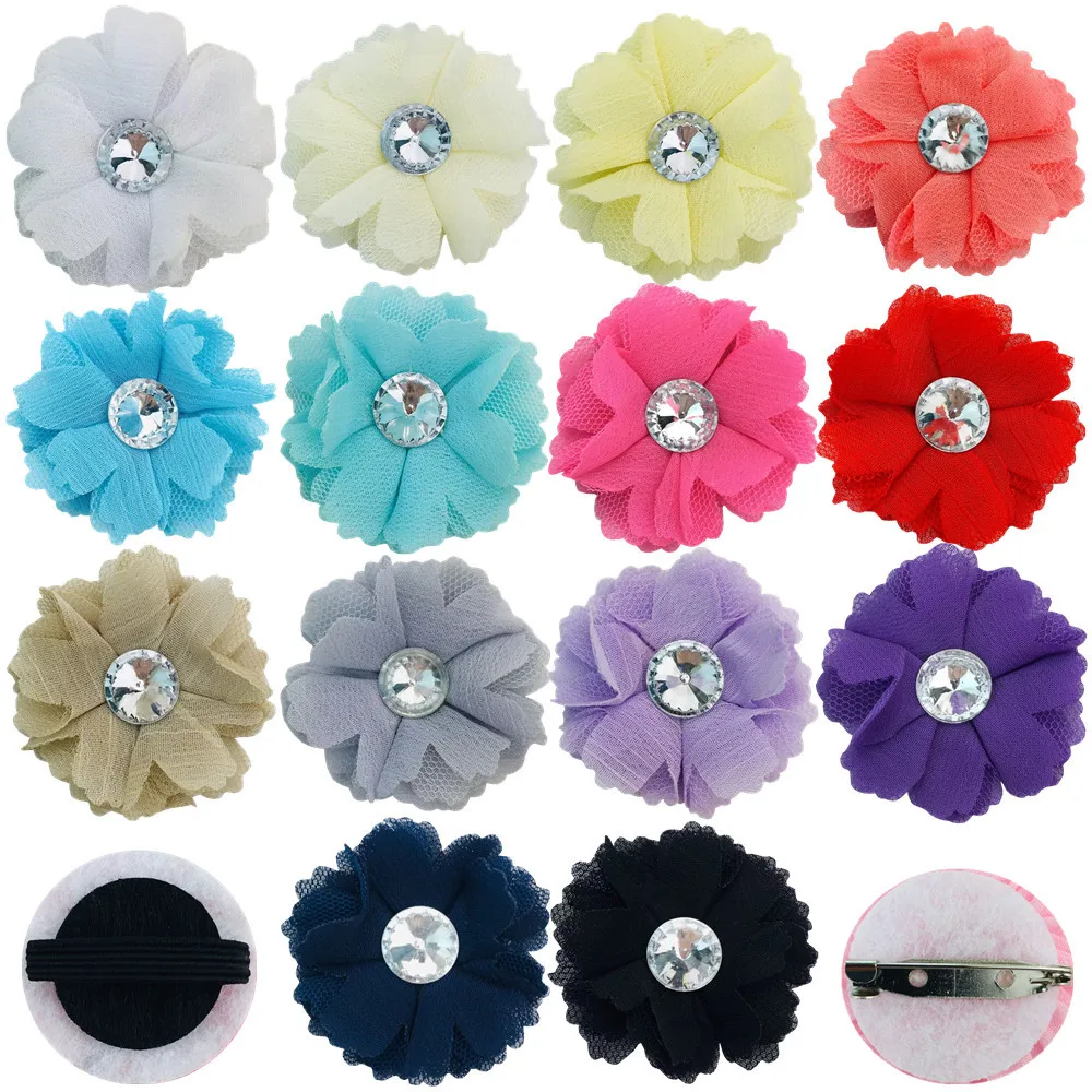 

5 см шифоновая ткань с двойной сеткой, домашнее животное, цветок, можно аксессуарать, головные уборы, одежда, заколки для волос, резинка для волос, аксессуары, оптовая продажа, 300 шт.