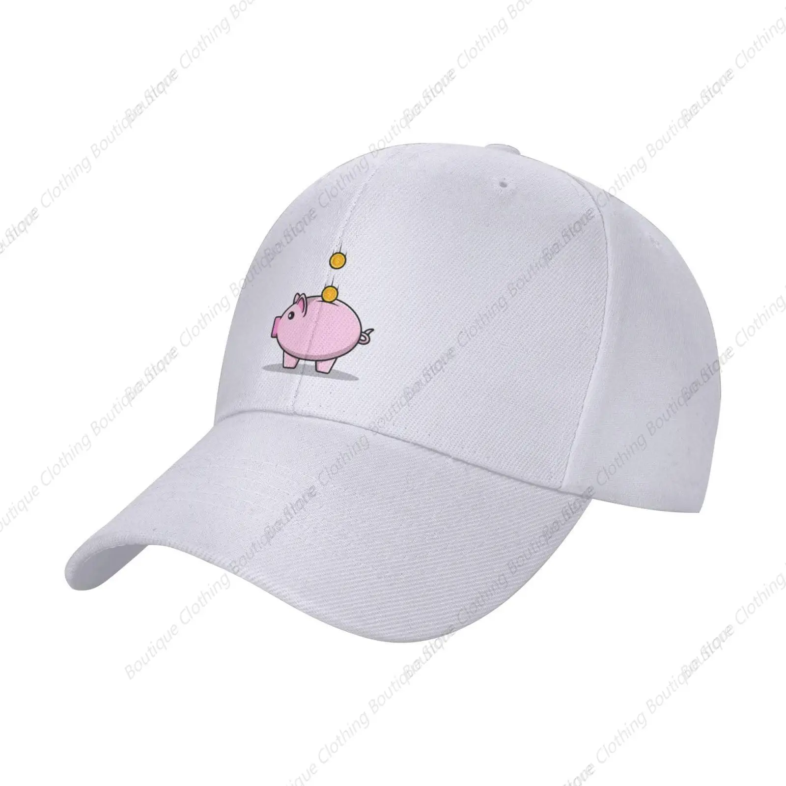 

Cute Piggy Piggy Bank Baseball Cap for Men Women Hat Adjustable Truck Driver Hats Dad Caps