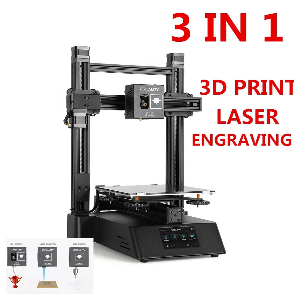 Originele 3 In 1 Nieuwe Ontwerp Crealiteit CP-01 3d Laser Cnc Machine Hout Multifuction 3d Printer Machine