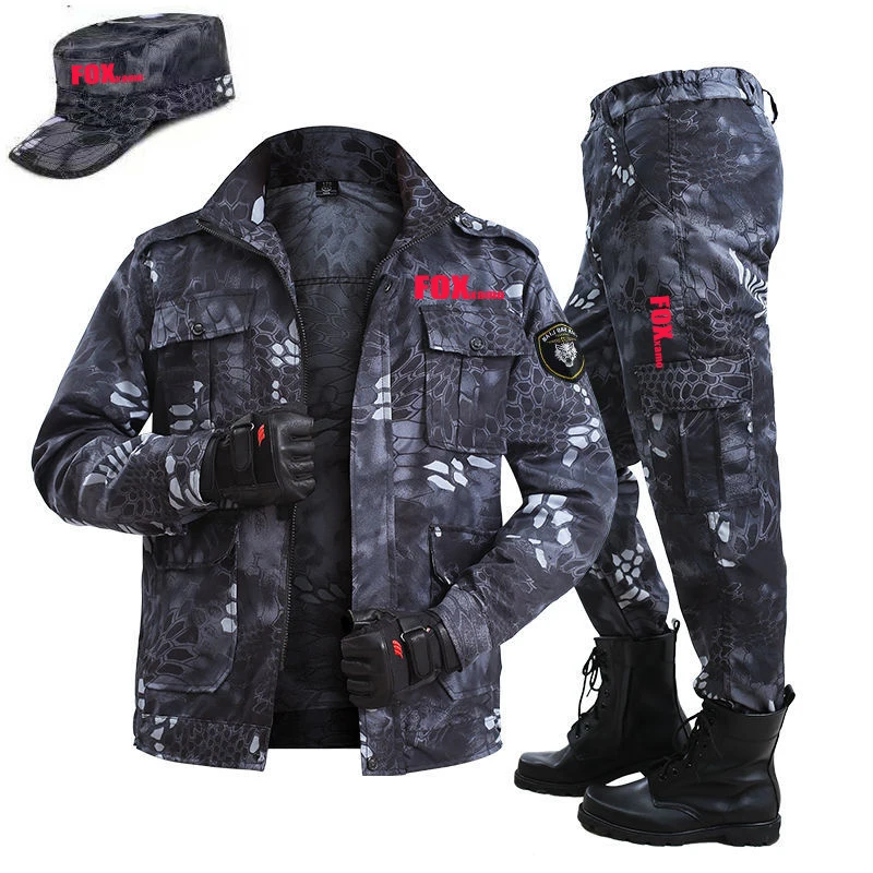 Foxxamo New Spring And Summer Thin Outdoor Sports Fishing Suits Camouflage Uniform Men's Cycling Wear-resistant Clothing