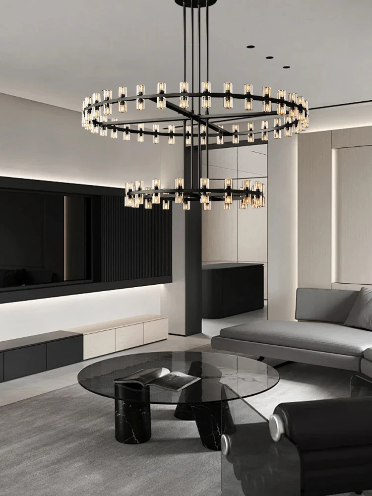 Brass Glass Crystal Chandeliers Luxury Home Decoration Gold Hanging Lamps For Ceiling Lustres Living Room Appliance