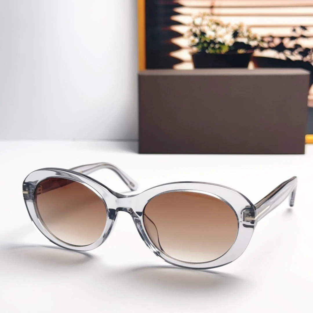 1172-K Sunglasses for Men Women,Premium Acetate Oval Frame,UV400 Blocking,Trendy Retro Oval Must-have Fashion Eyewear