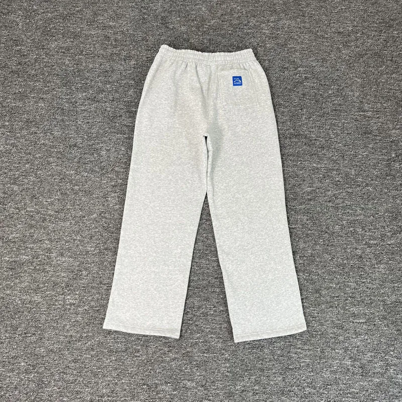 

Флисовые серые карманы Akimbo с вышивкой, синие нашивки с логотипом, свободные прямые спортивные штаны для мужчин и женщин, зимние повседневные спортивные штаны, брюки для спортзала