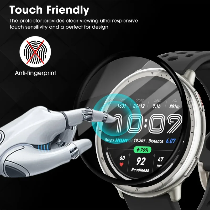 Film Pelindung Layar 3D untuk Amazfit Active 2 Jam Tangan Pintar Film Pelindung Cakupan Penuh untuk Amazfit Active2 Bukan Kaca Tempered