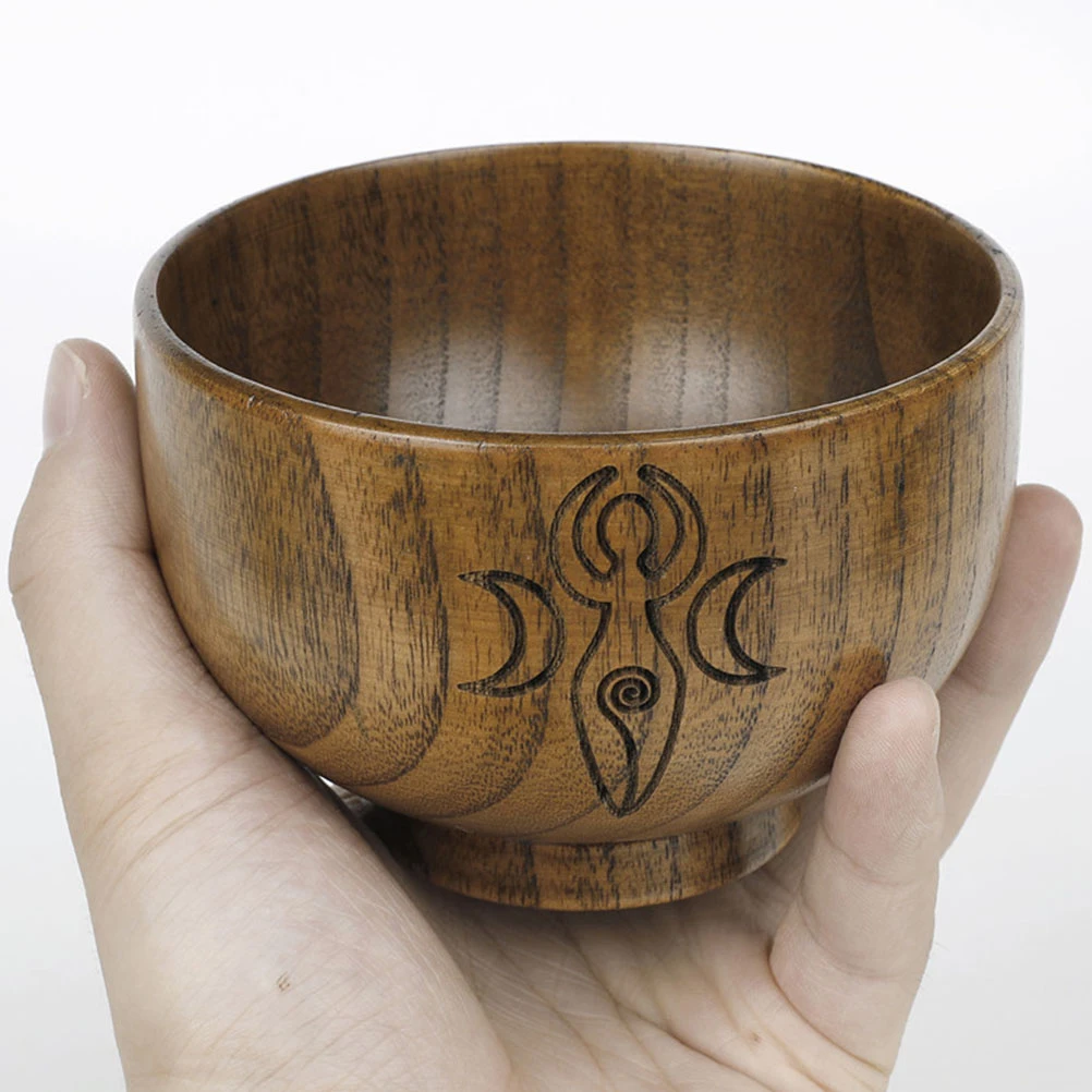 

Creative Wooden Offering Bowl For Altar Religious Sacrificial Use High Quality Smooth Bowl Furnishing Articles Delicate Wooden