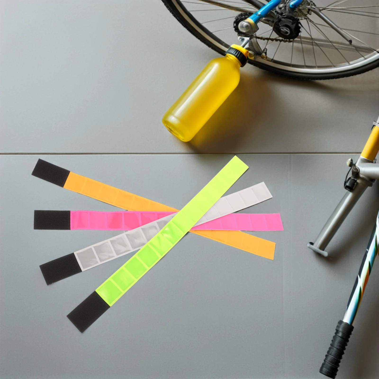 

4Pcs Reflective Safety Bands Night Running Cycling High Visibility PVC Cuttable Tape Leg Armbands Wrist Straps