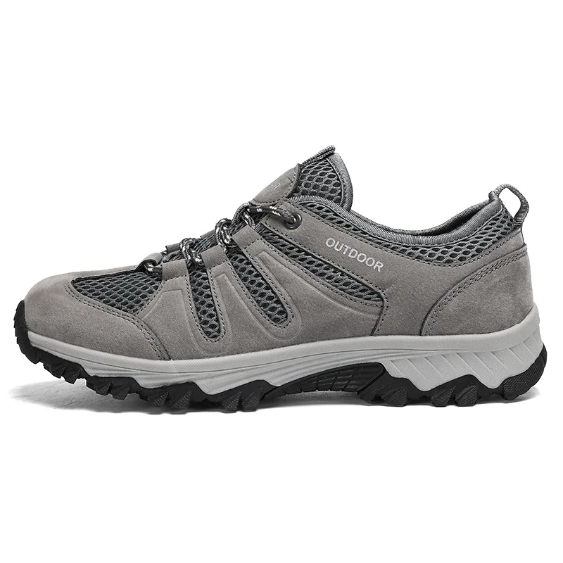 HIKEUP Atmungsaktive Outdoor-Wanderschuhe für Herren – große rutschfeste Trailrunning Walking Mountaineering Sneakers