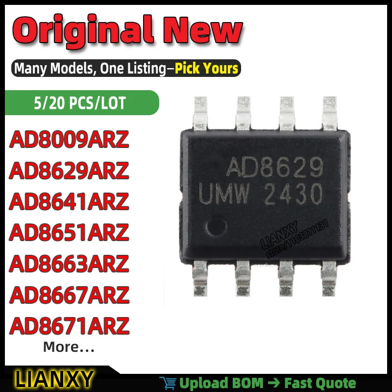 AD8009ARZ AD8629ARZ AD8671ARZ AD8667ARZ AD8641ARZ AD8651ARZ AD8663ARZ AD8129ARZ AD8029ARZ SOIC-8 OPERATIONAL AMPLIFIER Brand New