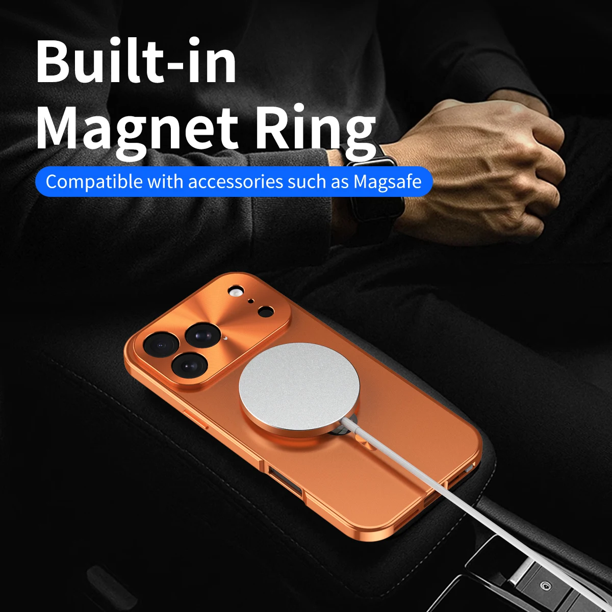 Dla iPhone 18 17 16 15 14 13 Pro Max Pełna Aluminiowa Metalowa Magnetyczna Obudowa Dwustronna Ochrona Odporna na Wstrząsy Pokrowiec Ochronny na Ekran — zdjęcie produktu 6