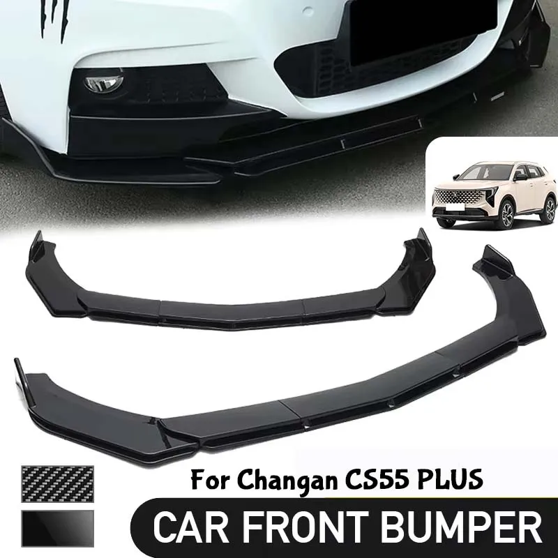 5Pcs Adjustable Sectional Front Bumper Lip Spoiler Splitter For Changan CS55 PLUS Car Exterior Mod Parts body kit for car