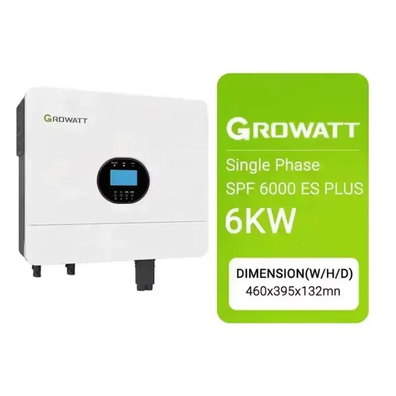 Ready Stock Growatt Spf 6000 Es Plus Solar Inverter Hybrid Off Grid Inverter With Wifi Remote Monitoring