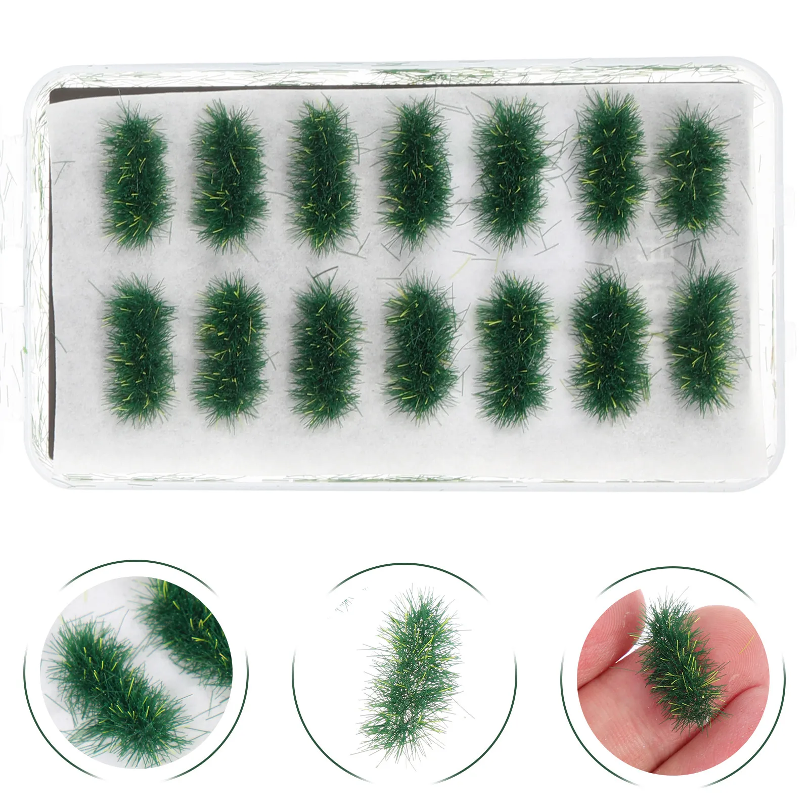 

Simulated Grass Cluster Plastic Lightweight Bright Color Sand Table Miniature Landscape Train Railway DIY Decoration