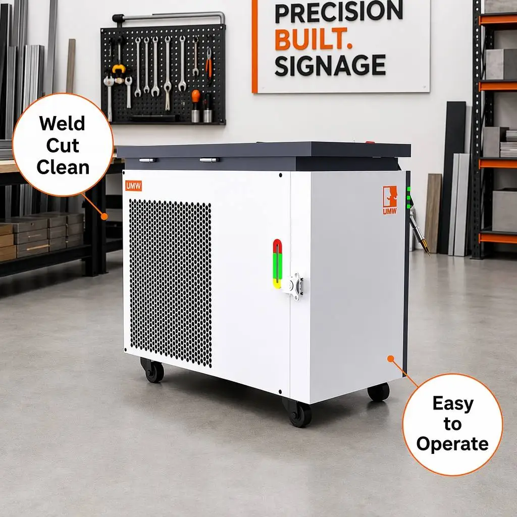 UMW Integrated Water Cooled Laser Welding Machine Portable 4 In 1 Multifunction With Wire Feeder For Industrial Applications