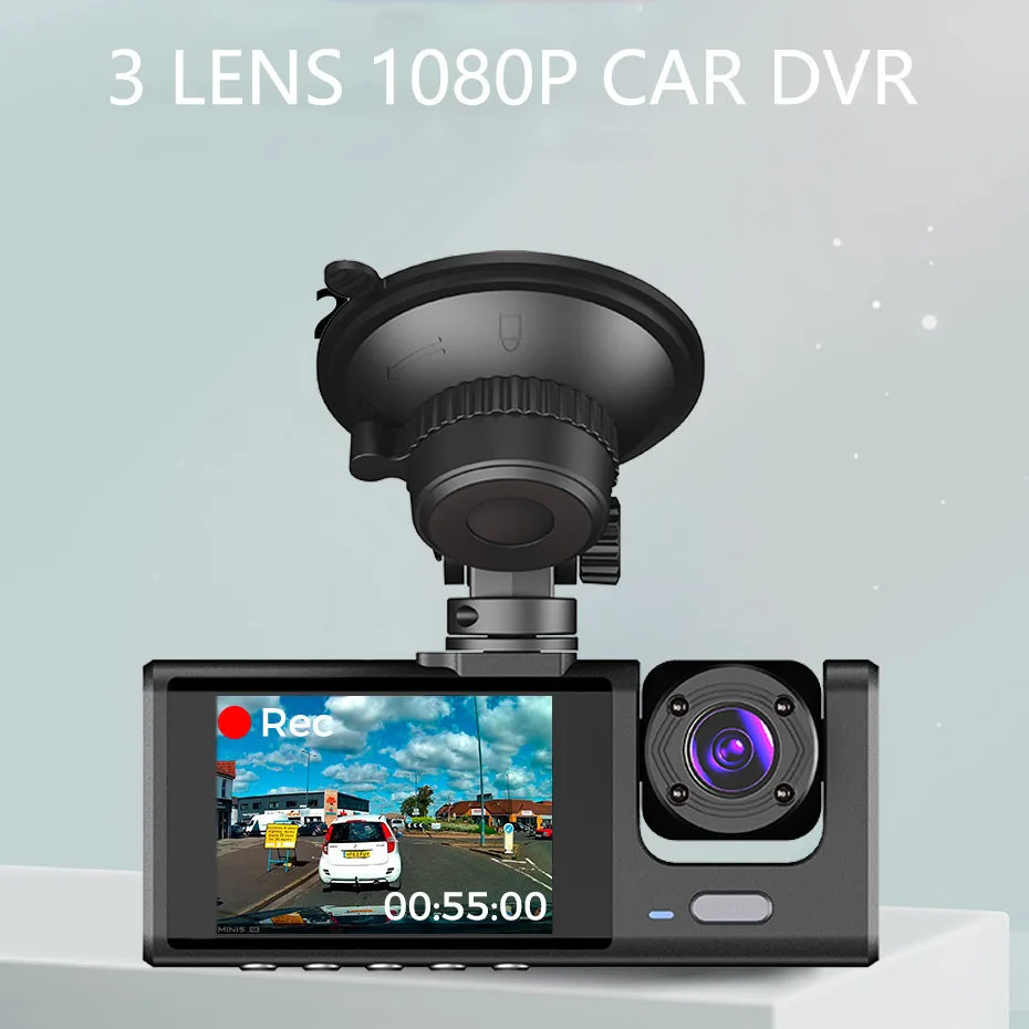 WIFI APP Control Car Dvr 2/3 Channel 1080P Dash Cam for Cars Front / Rear View Recorder Video Car Camera for Car Assecories
