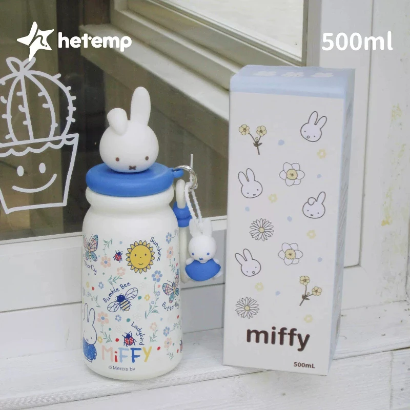 The New Miffy Rabbit Thermos From In Stock Comes With A Lanyard And Straw, Making It Suitable For Outings And Student Use