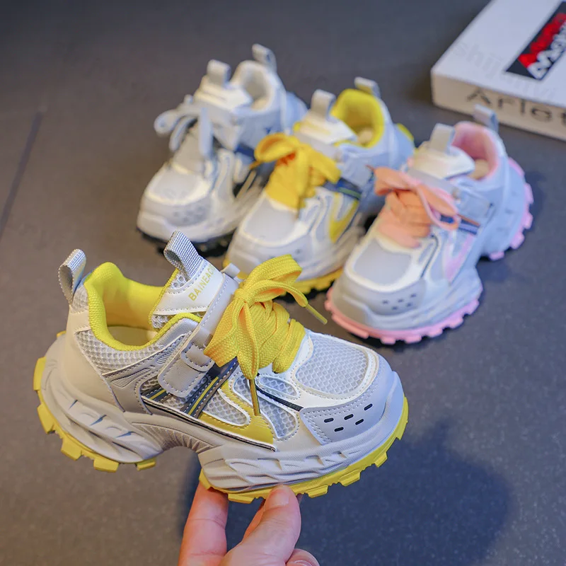 

Детские кроссовки, осень 2023, новые легкие дышащие кроссовки для мальчиков, нескользящая удобная повседневная обувь на мягкой подошве для девочек