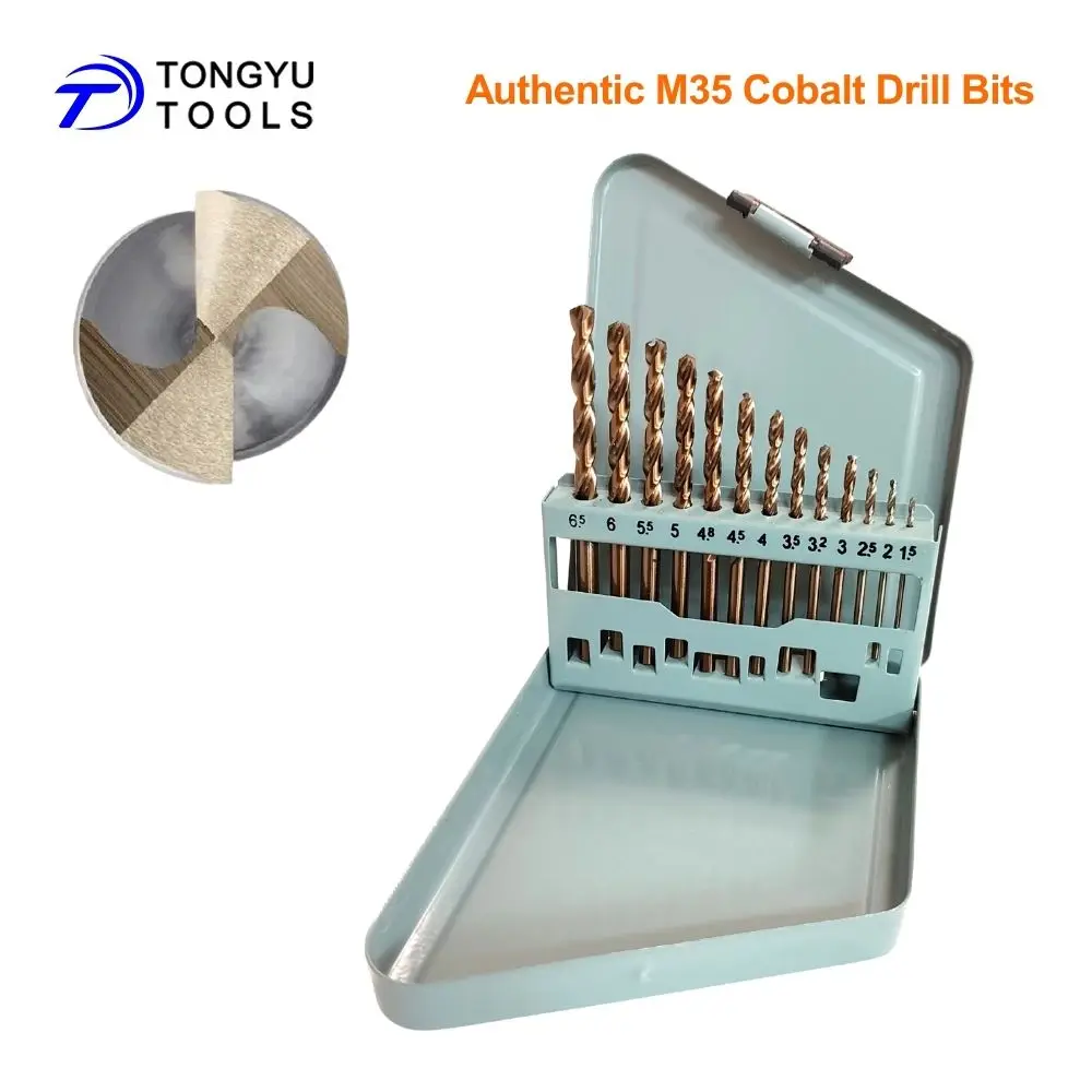 

Набор сверл M35 из кобальтовой стали DIN338 HSS Co5% для нержавеющей стали и твердых металлов, 135 мм ° Сверло с круглым хвостовиком Split Point