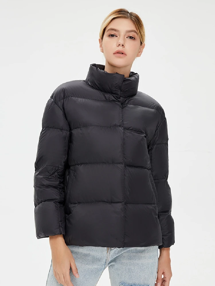Women Down Jacket 2023 New Arrival Female 90% White Duck Down Fashion Short Bread Thicken Ultra Lightweight Down Parkas