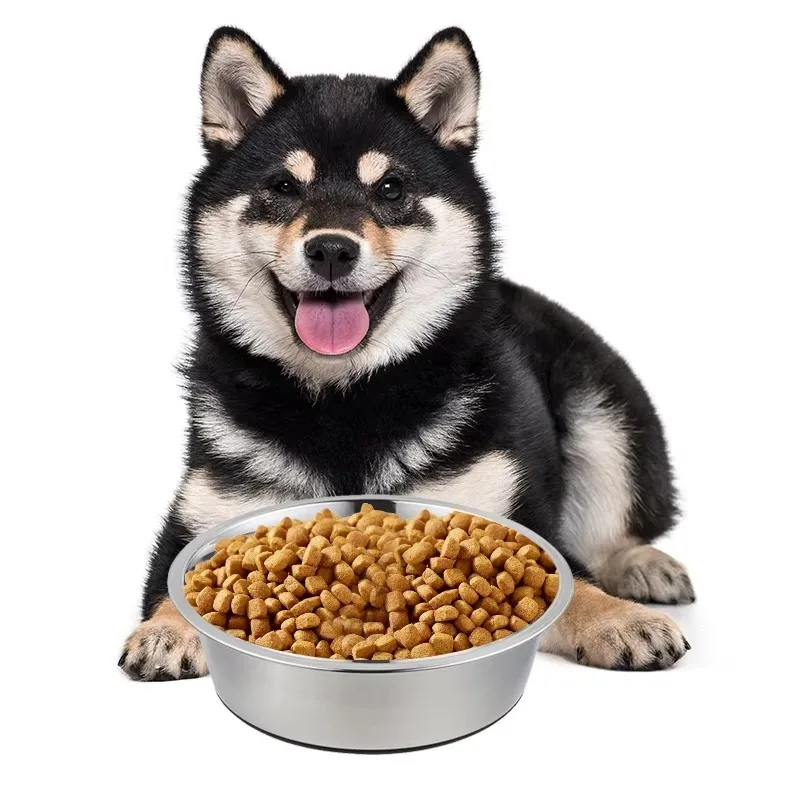

Single Stainless Steel Basic Cat Pet Dog Food Water Feeding Bowl Double Walled Vacuum Insulated Rubber Base Anti-Slip Rounded