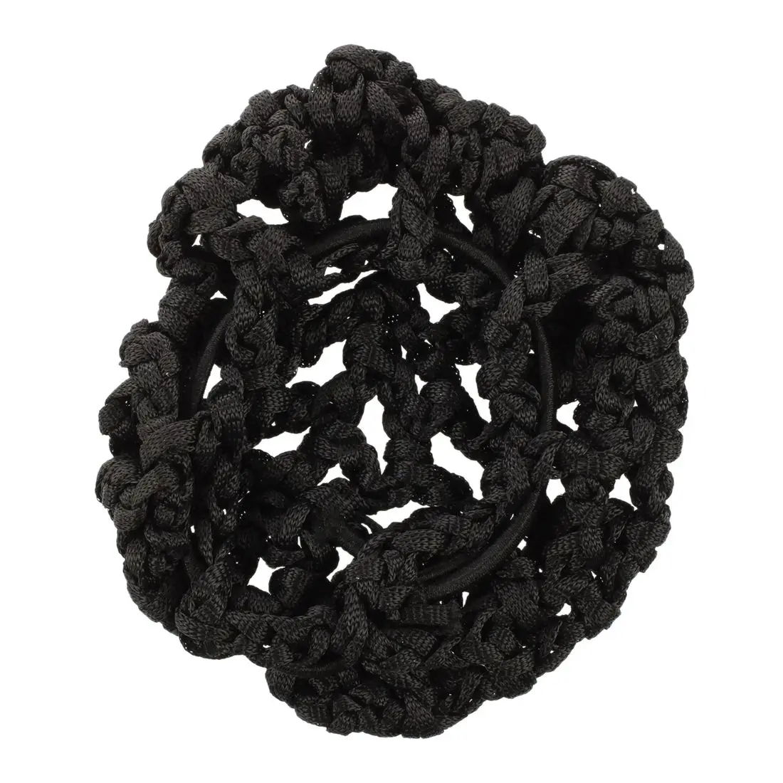 Filet élastique en nylon noir pour serveuse d'hôtel, couvre-cheveux pour chignon de ballet, ornement, 4 pièces