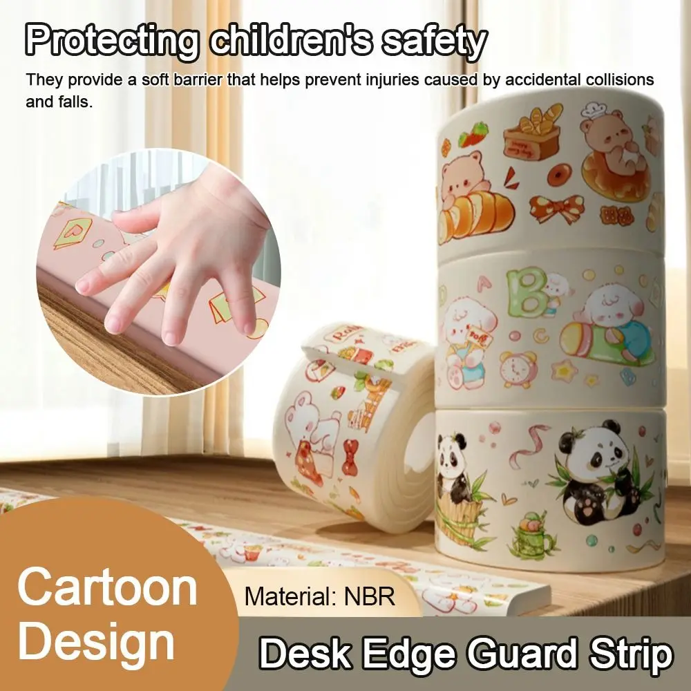 

Cute 2m Desk Edge Guard Strip Cartoon Soft Wall Corner Protector Thickened Waterproof Foam Bumper for Baby Safety