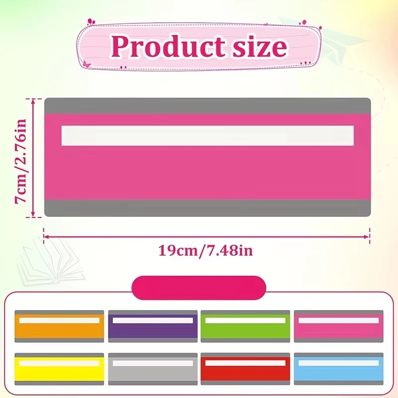 8Pcs Large Size Guided Reading Strips Highlight Overlays Multicolor Reading Tracking Rulers For Dyslexics Bookmarks