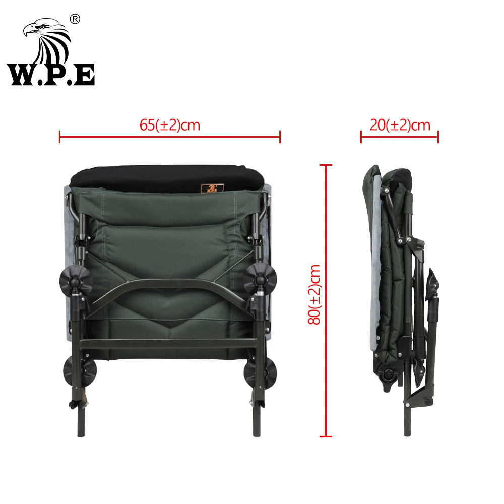 W.P.E Fishing Chair Oxford Cloth Metal Structure Beach Chairs Adjustable Portable Outdoor Lounge Praiacamping Chair  Cadeira De