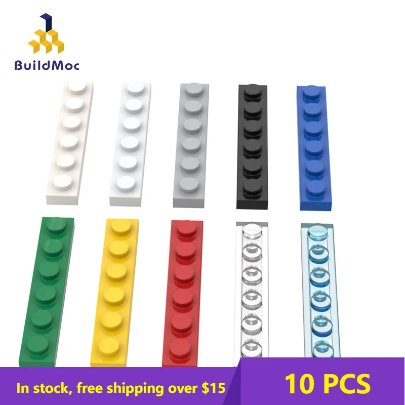 

10PCS MOC 3666 Plate 1x6 DIY Parts Building Blocks Parts DIY enlighten Block Bricks Educational Kids Toys Boys Girls Gift