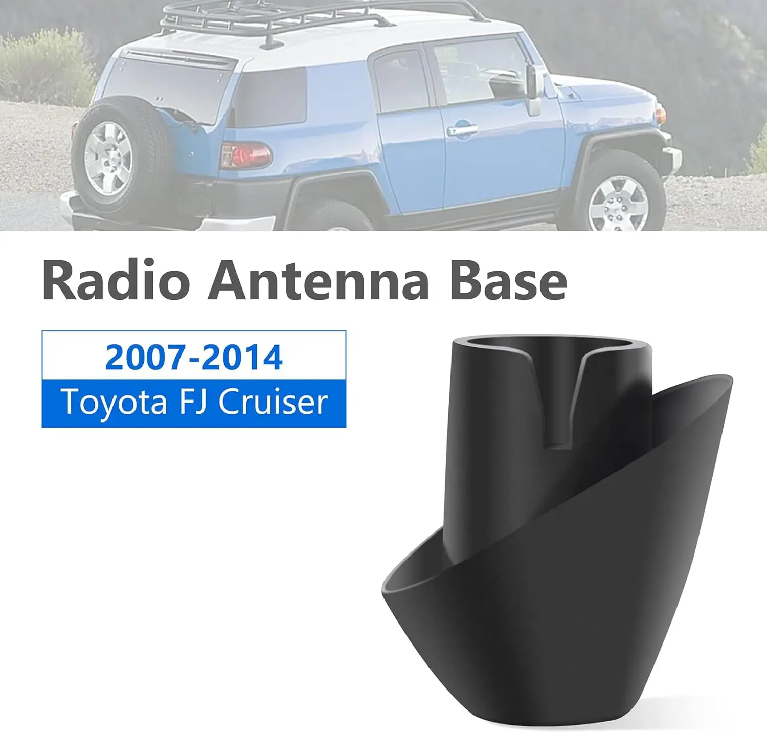Anina Antenna Base for Toyota FJ Cruiser 2007-2017 Antenna Mount Car Radio Antenna Ornament Rubber Antenna Grommet Topper