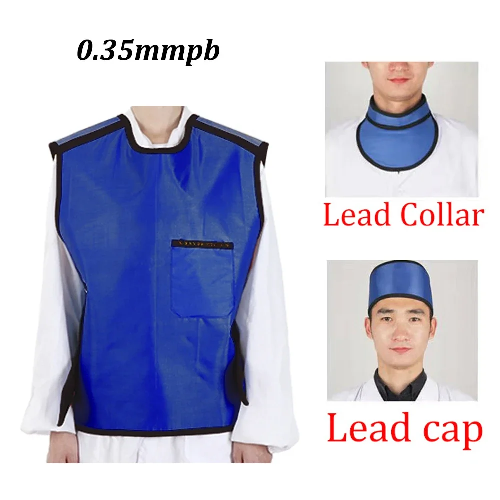 0.35mmPb Lead X-Ray Radiation Protective Apron Vest Neck Shield Hat Medical Radiology Safety Protective Set